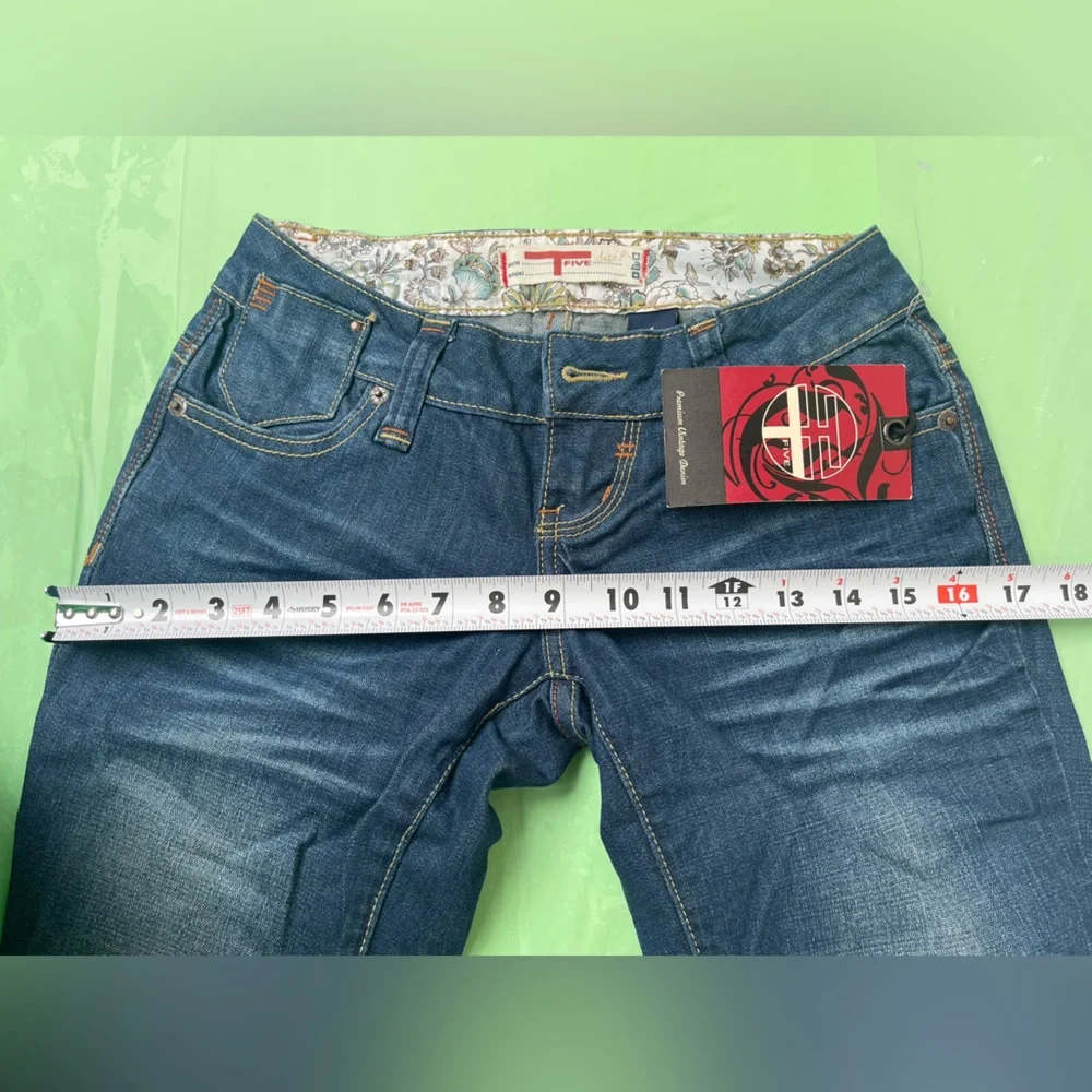 LOW RISE VINTAGE Women’s Blue Denim Jeans - Classic Bootcut SIZE 1 - Picture 12 of 15
